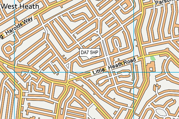 DA7 5HP map - OS VectorMap District (Ordnance Survey)