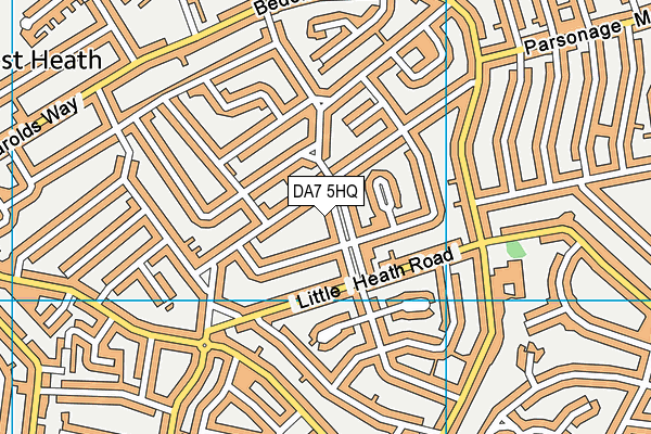 DA7 5HQ map - OS VectorMap District (Ordnance Survey)