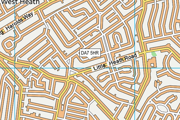 DA7 5HR map - OS VectorMap District (Ordnance Survey)