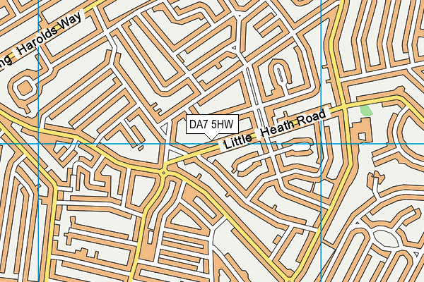 DA7 5HW map - OS VectorMap District (Ordnance Survey)