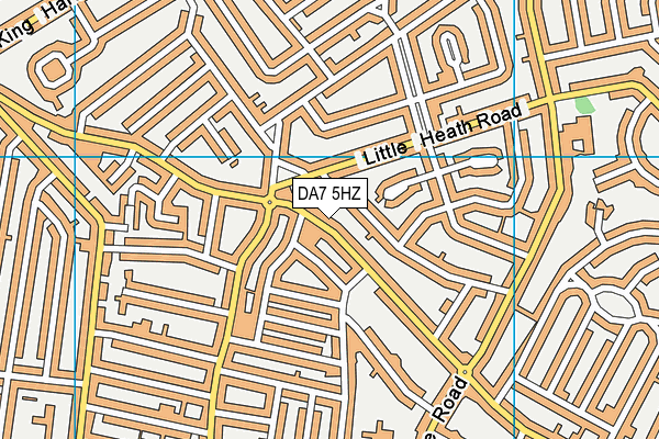 DA7 5HZ map - OS VectorMap District (Ordnance Survey)
