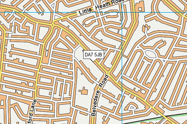 DA7 5JB map - OS VectorMap District (Ordnance Survey)