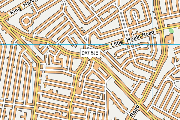 DA7 5JE map - OS VectorMap District (Ordnance Survey)