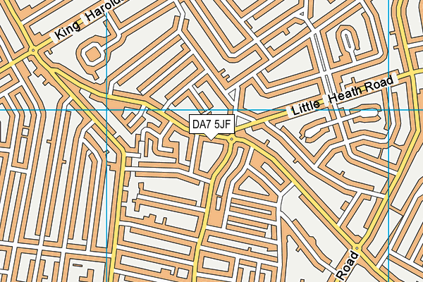 DA7 5JF map - OS VectorMap District (Ordnance Survey)