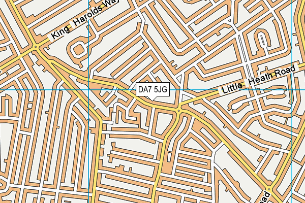DA7 5JG map - OS VectorMap District (Ordnance Survey)