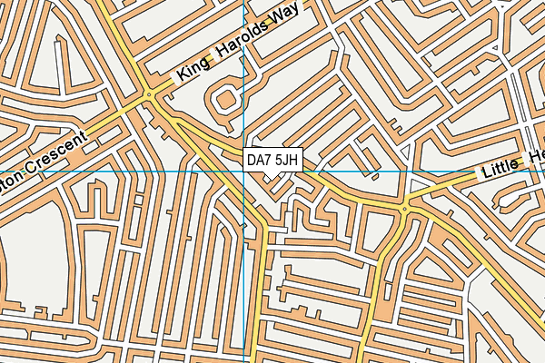 DA7 5JH map - OS VectorMap District (Ordnance Survey)