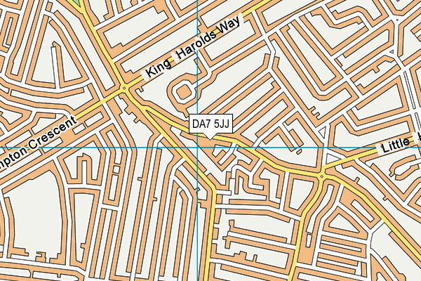 DA7 5JJ map - OS VectorMap District (Ordnance Survey)