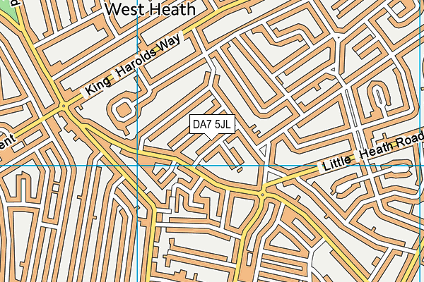DA7 5JL map - OS VectorMap District (Ordnance Survey)