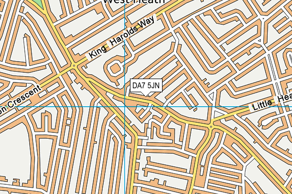 DA7 5JN map - OS VectorMap District (Ordnance Survey)