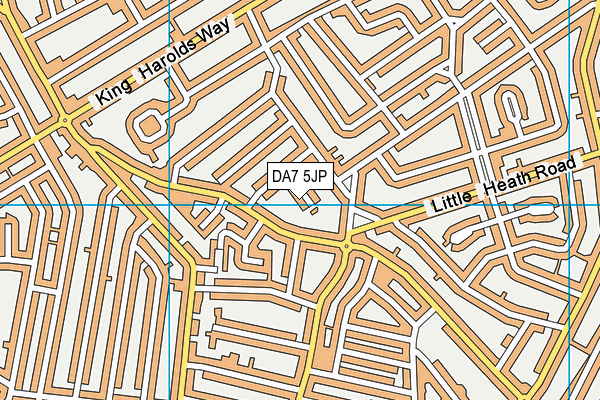 DA7 5JP map - OS VectorMap District (Ordnance Survey)