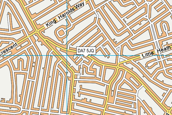 DA7 5JQ map - OS VectorMap District (Ordnance Survey)