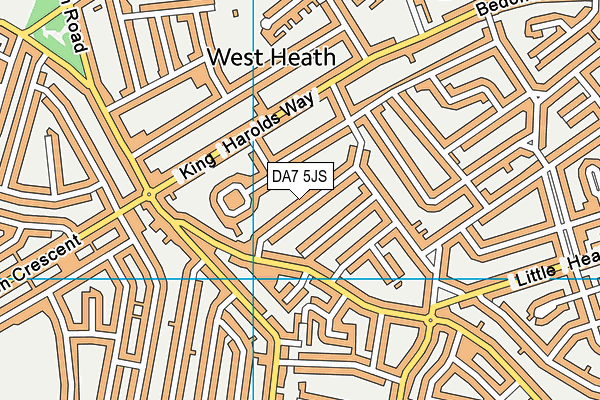 DA7 5JS map - OS VectorMap District (Ordnance Survey)