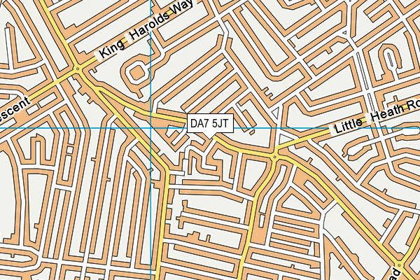 DA7 5JT map - OS VectorMap District (Ordnance Survey)