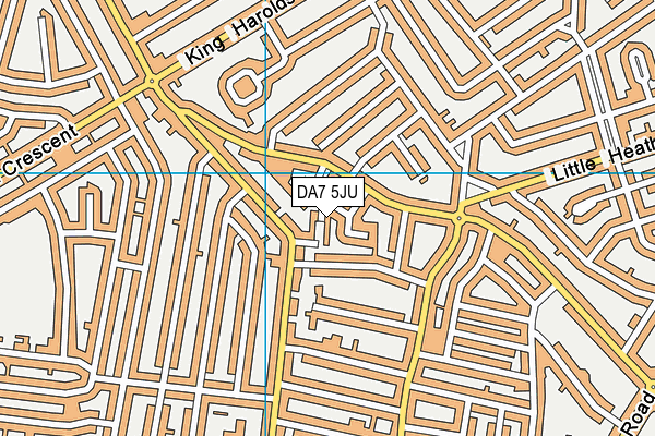 DA7 5JU map - OS VectorMap District (Ordnance Survey)