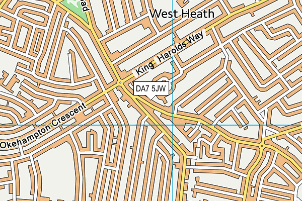 DA7 5JW map - OS VectorMap District (Ordnance Survey)