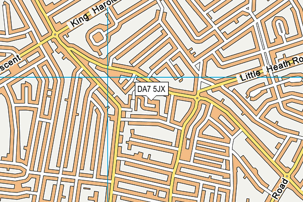 DA7 5JX map - OS VectorMap District (Ordnance Survey)