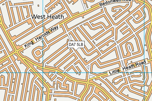 DA7 5LB map - OS VectorMap District (Ordnance Survey)