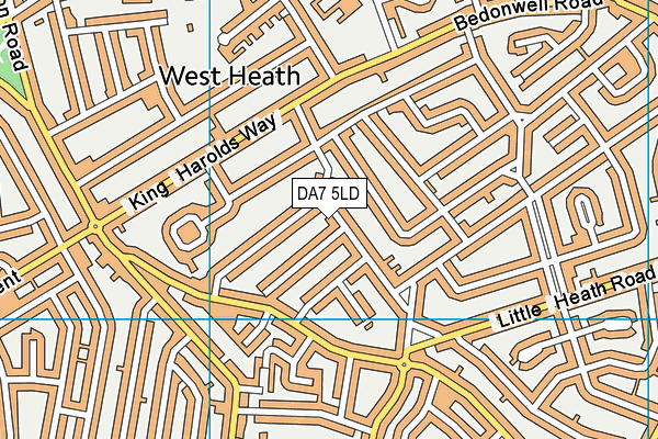 DA7 5LD map - OS VectorMap District (Ordnance Survey)