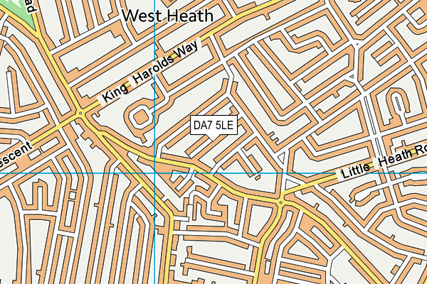 DA7 5LE map - OS VectorMap District (Ordnance Survey)