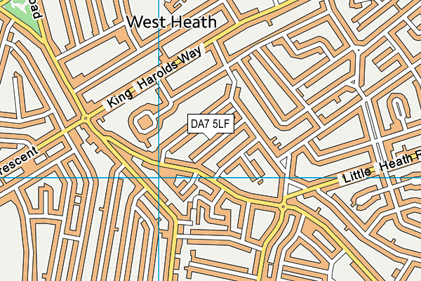 DA7 5LF map - OS VectorMap District (Ordnance Survey)