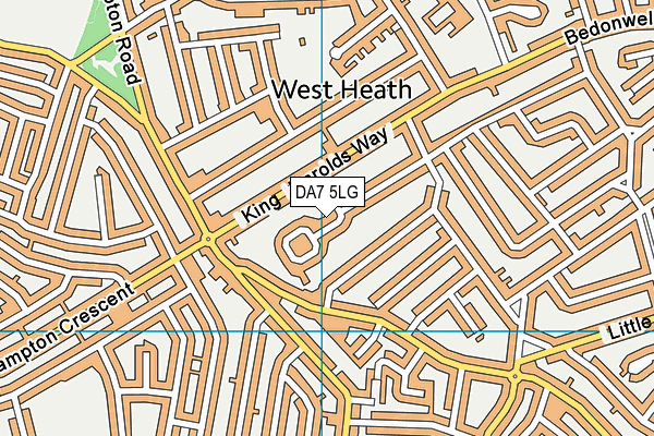 DA7 5LG map - OS VectorMap District (Ordnance Survey)