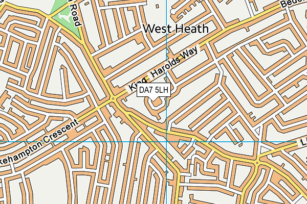 DA7 5LH map - OS VectorMap District (Ordnance Survey)