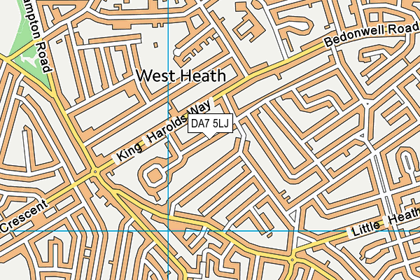 DA7 5LJ map - OS VectorMap District (Ordnance Survey)