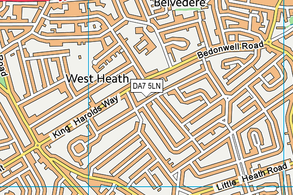 DA7 5LN map - OS VectorMap District (Ordnance Survey)