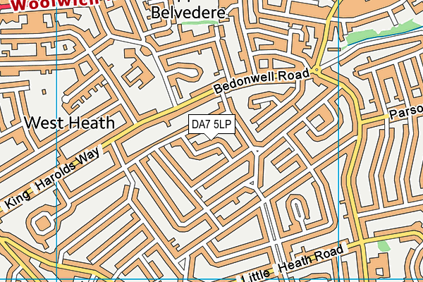 DA7 5LP map - OS VectorMap District (Ordnance Survey)