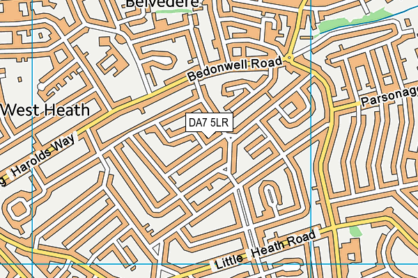 DA7 5LR map - OS VectorMap District (Ordnance Survey)