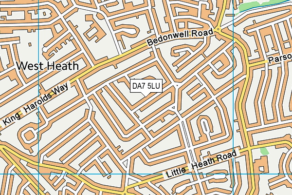 DA7 5LU map - OS VectorMap District (Ordnance Survey)