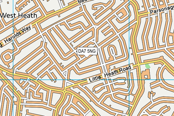 DA7 5NG map - OS VectorMap District (Ordnance Survey)