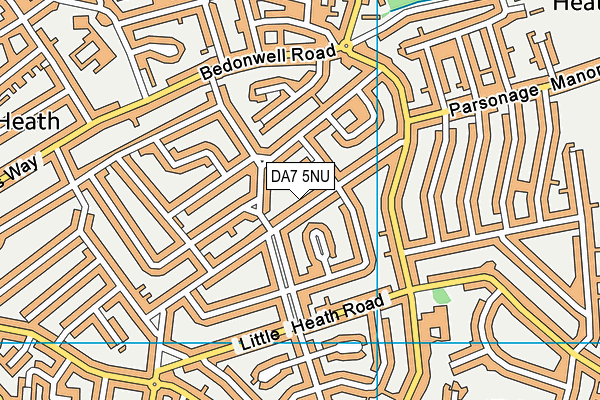 DA7 5NU map - OS VectorMap District (Ordnance Survey)