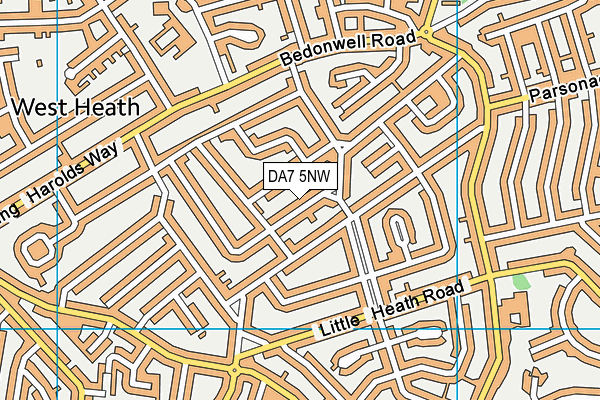 DA7 5NW map - OS VectorMap District (Ordnance Survey)