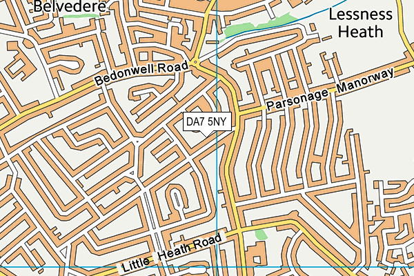 DA7 5NY map - OS VectorMap District (Ordnance Survey)