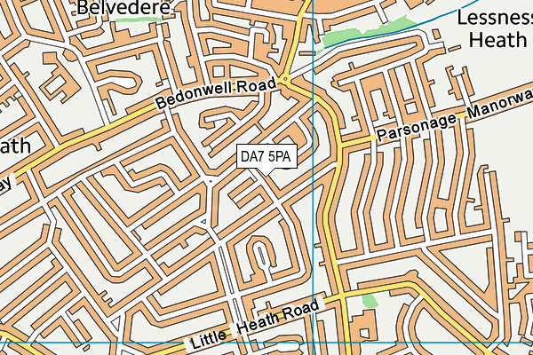 DA7 5PA map - OS VectorMap District (Ordnance Survey)