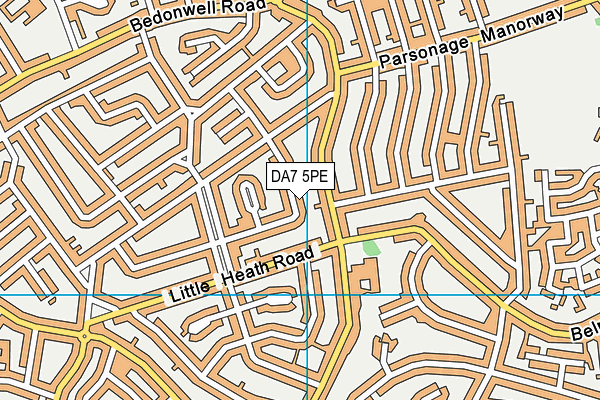 DA7 5PE map - OS VectorMap District (Ordnance Survey)