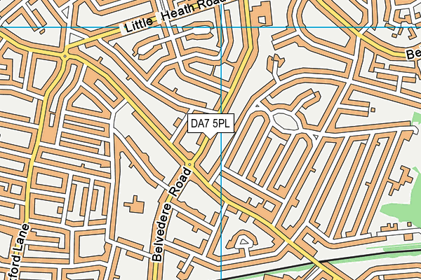 DA7 5PL map - OS VectorMap District (Ordnance Survey)
