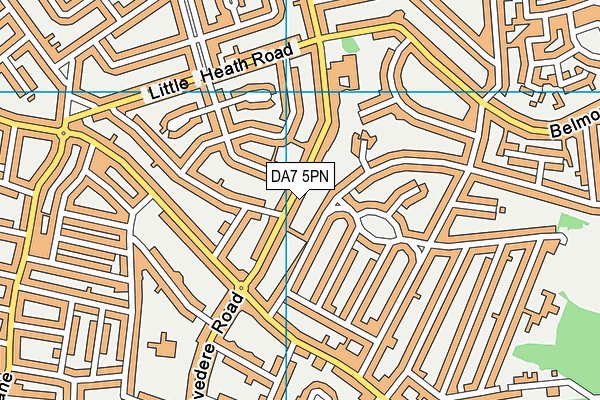 DA7 5PN map - OS VectorMap District (Ordnance Survey)