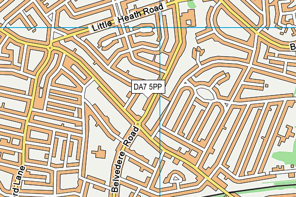 DA7 5PP map - OS VectorMap District (Ordnance Survey)