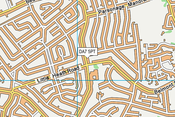 DA7 5PT map - OS VectorMap District (Ordnance Survey)