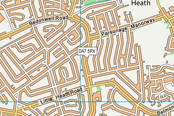 DA7 5PX map - OS VectorMap District (Ordnance Survey)