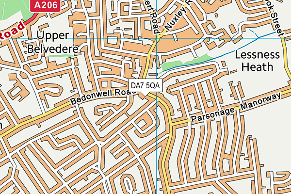 DA7 5QA map - OS VectorMap District (Ordnance Survey)