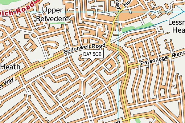 DA7 5QB map - OS VectorMap District (Ordnance Survey)