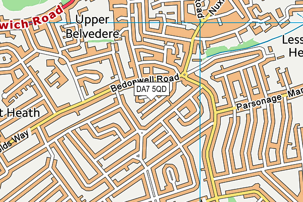 DA7 5QD map - OS VectorMap District (Ordnance Survey)