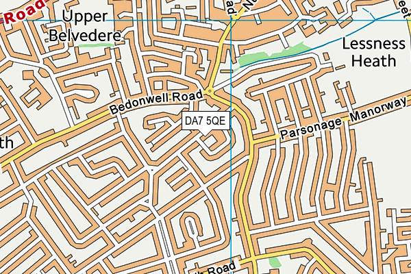 DA7 5QE map - OS VectorMap District (Ordnance Survey)