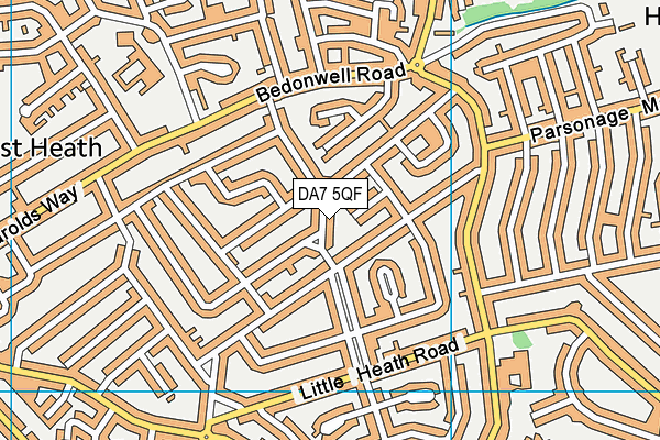 DA7 5QF map - OS VectorMap District (Ordnance Survey)