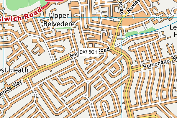 DA7 5QH map - OS VectorMap District (Ordnance Survey)