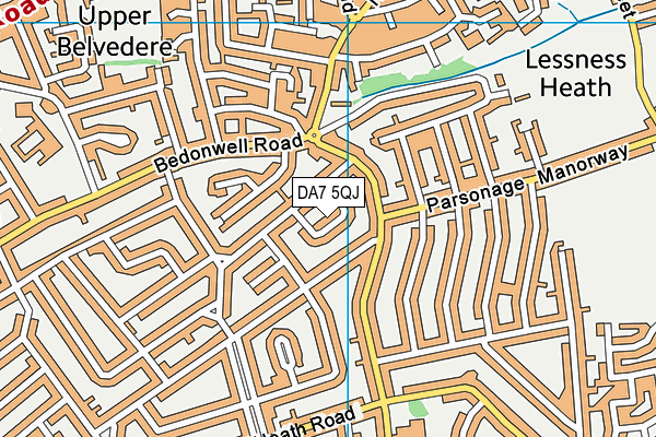 DA7 5QJ map - OS VectorMap District (Ordnance Survey)