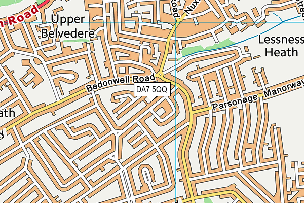 DA7 5QQ map - OS VectorMap District (Ordnance Survey)
